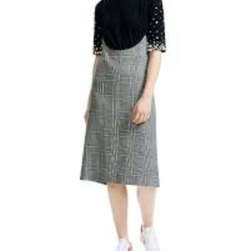 BNWOT Maje Racari Plaid strappy jacquard Dress - size 3 - (Large)